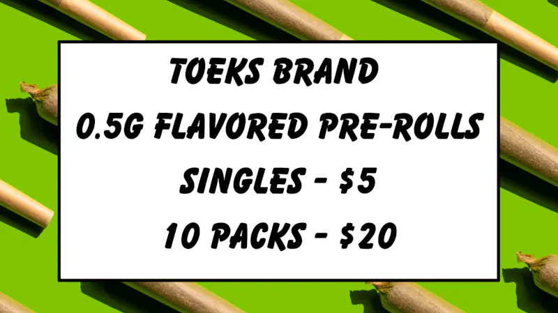 Bills Herbal Care New Toeks brand flavored pre-rolls!