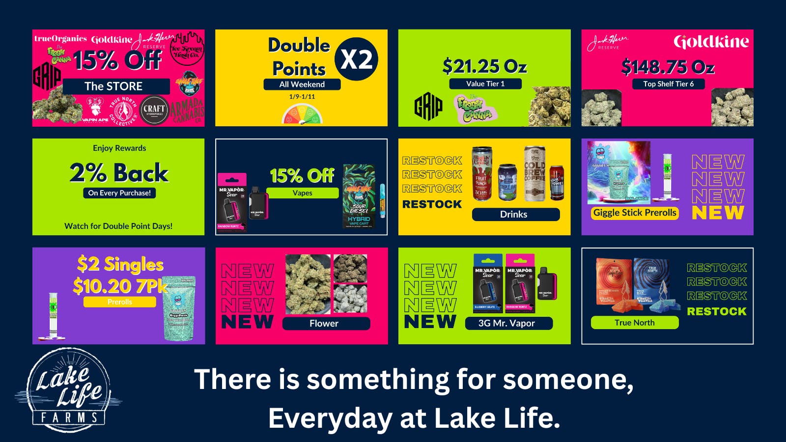 Lake Life Farms - Cedar Springs (Rec) 15% Off the Store + Double Points at Lake Life