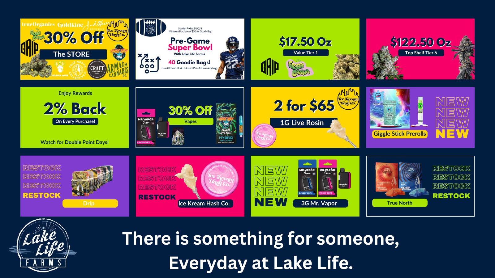 Lake Life Farms - Cedar Springs (Rec) 30% Off Now through Superbowl