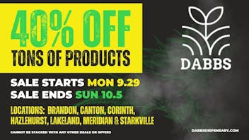 DABBS Cannabis Dispensary - Lakeland 40% OFF Tons Of Products