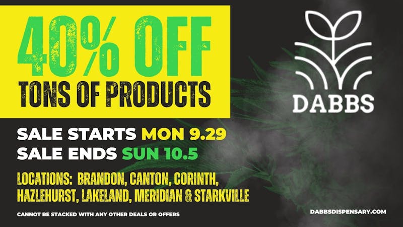 DABBS Cannabis Dispensary-Starkville 40% OFF Tons Of Products
