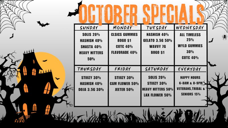 Off The Charts - Winterhaven OCTOBER Wednesday Specials