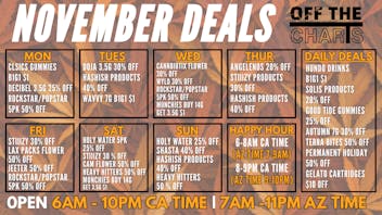 Off The Charts - Winterhaven November MONDAY Deals