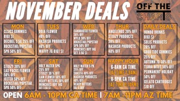 Off The Charts - Winterhaven November THURSDAY Deals
