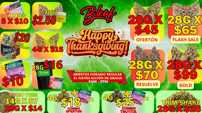 B-Leaf HAPPY THANKSGIVING ♥