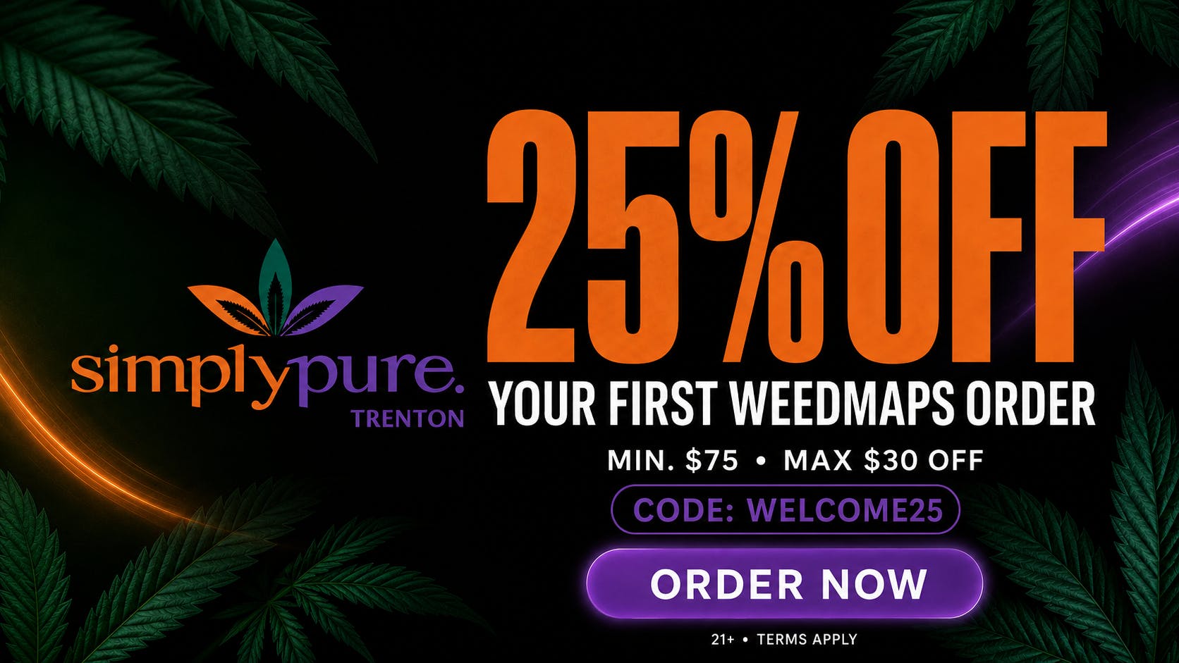Simply Pure Trenton NJ 25% Off Your First Weedmaps Order