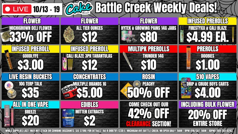 The Cake House - Battle Creek TCH Battle Creek Weekly Deals!