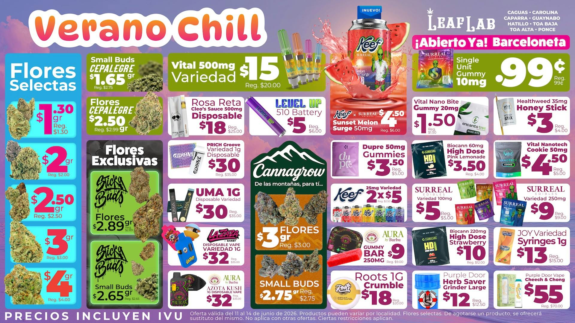 Leaf Lab - Caguas ☀️ Verano Chill 🕶️ - Ofertas Leaf Lab