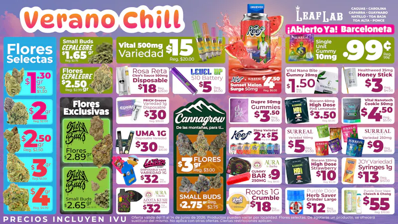 Leaf Lab - Hatillo ☀️ Verano Chill 🕶️ - Ofertas Leaf Lab