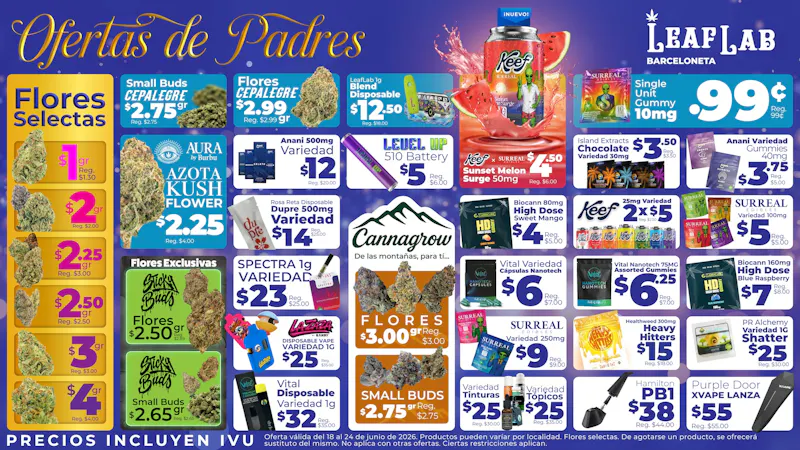 Leaf Lab Barceloneta 👔 Ofertas de Padres 🕶️ - Leaf Lab