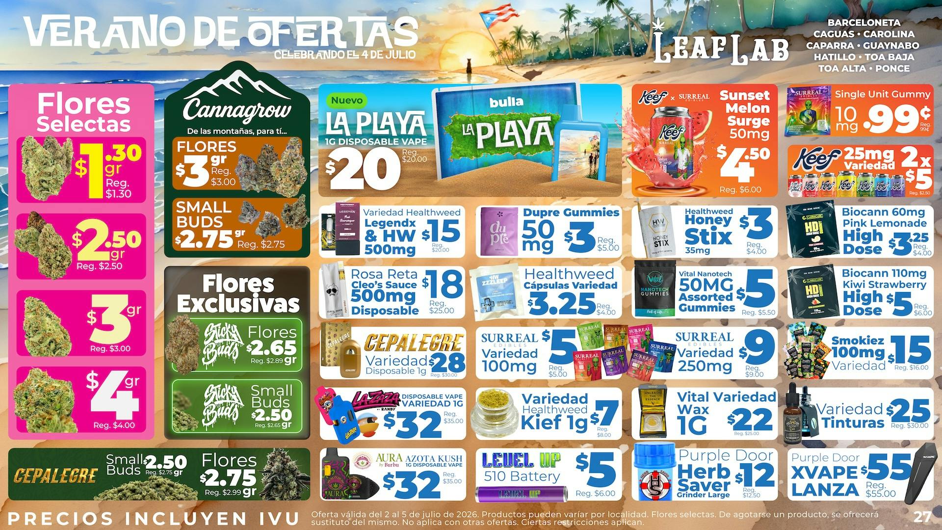 Leaf Lab - Hatillo 🏝️ Verano de Ofertas 🕶️ - Ofertas Leaf Lab