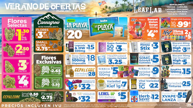 Leaf Lab Barceloneta 🏝️ Verano de Ofertas 🕶️ - Ofertas Leaf Lab