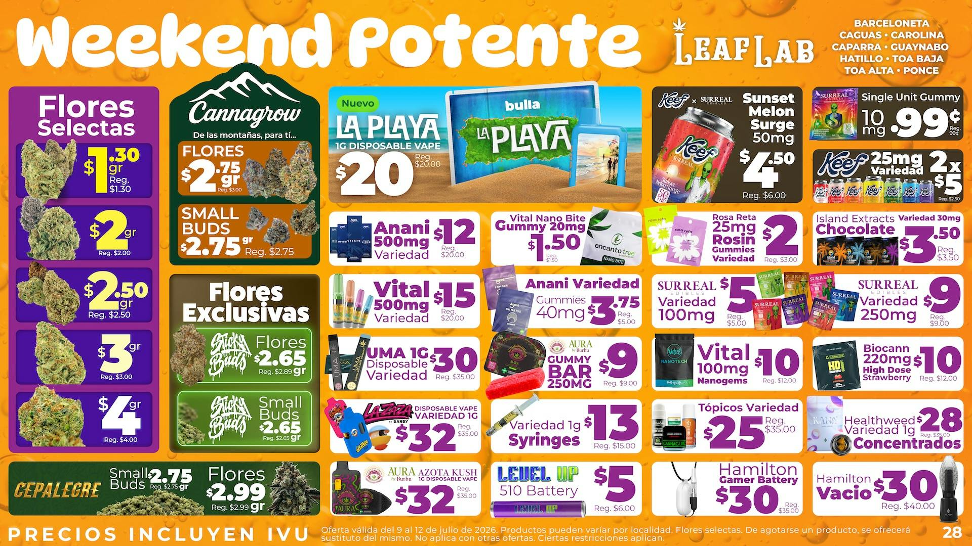 Leaf Lab - Ponce ⚡️ Weekend Potente ⚡️ - Ofertas Leaf Lab