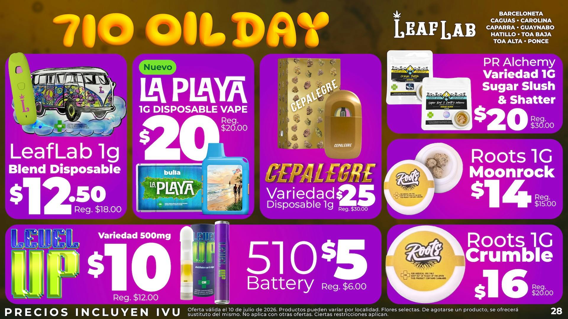Leaf Lab - Guaynabo 💛 710 0IL DAY 💛 - Ofertas Leaf Lab