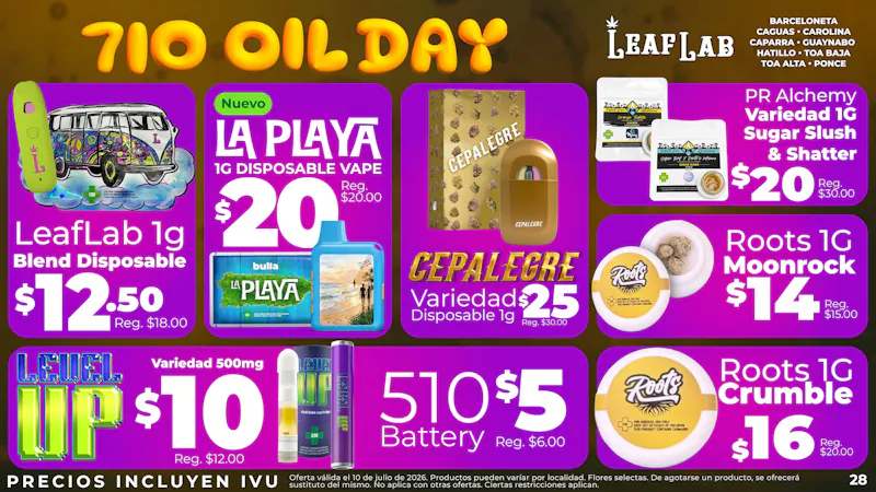 Leaf Lab - Caguas 💛 710 0IL DAY 💛 - Ofertas Leaf Lab