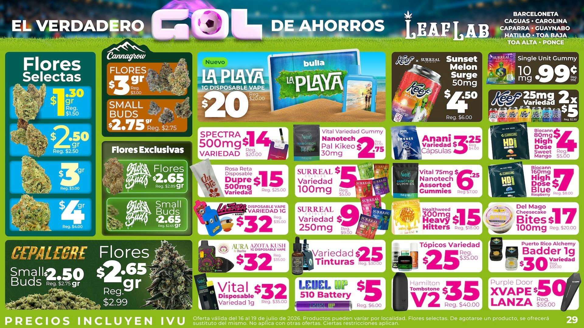 Leaf Lab - Toa Alta ⚽ El verdadero Gol de Ahorros 🥅 - Oferta Leaf Lab