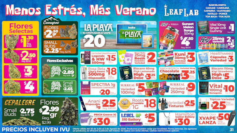 Leaf Lab - Toa Baja 😤 Menos Estrés, Más Verano 😎 - Ofertas Leaf Lab