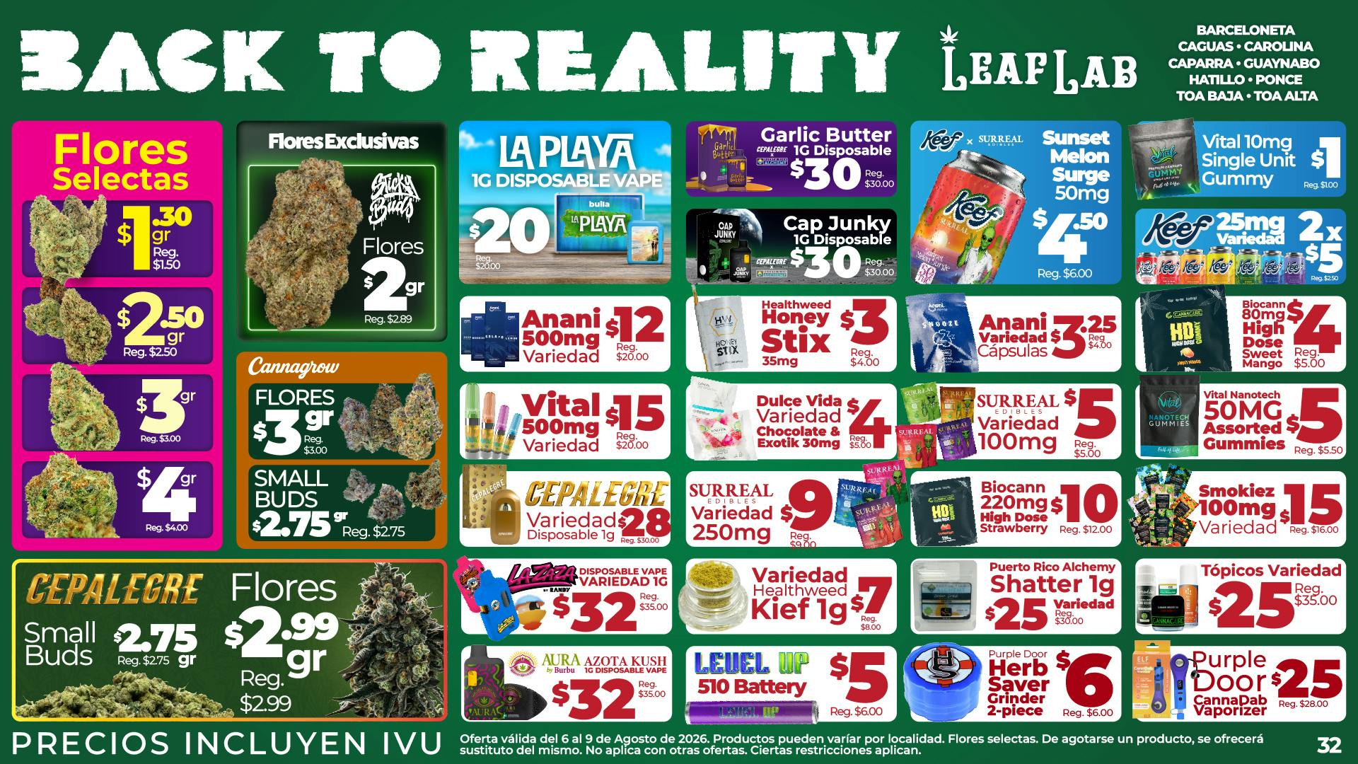 Leaf Lab - Toa Alta 🍏 Back to Reality 🤓 - Ofertas Leaf Lab