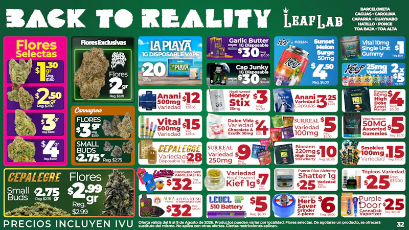 Leaf Lab - Toa Baja 🍏 Back to Reality 🤓 - Ofertas Leaf Lab