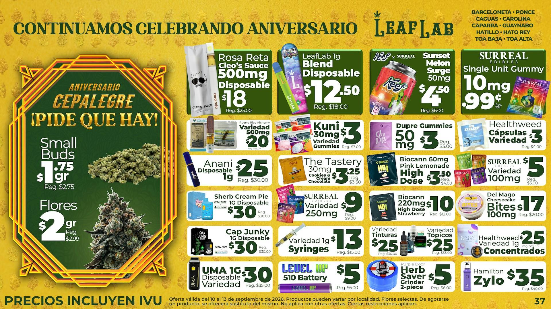 Leaf Lab - Caguas Continuamos Celebrando Aniversario