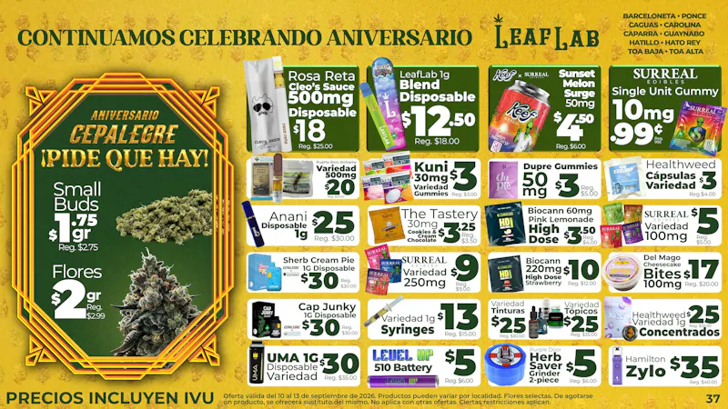 Leaf Lab - Caguas Continuamos Celebrando Aniversario