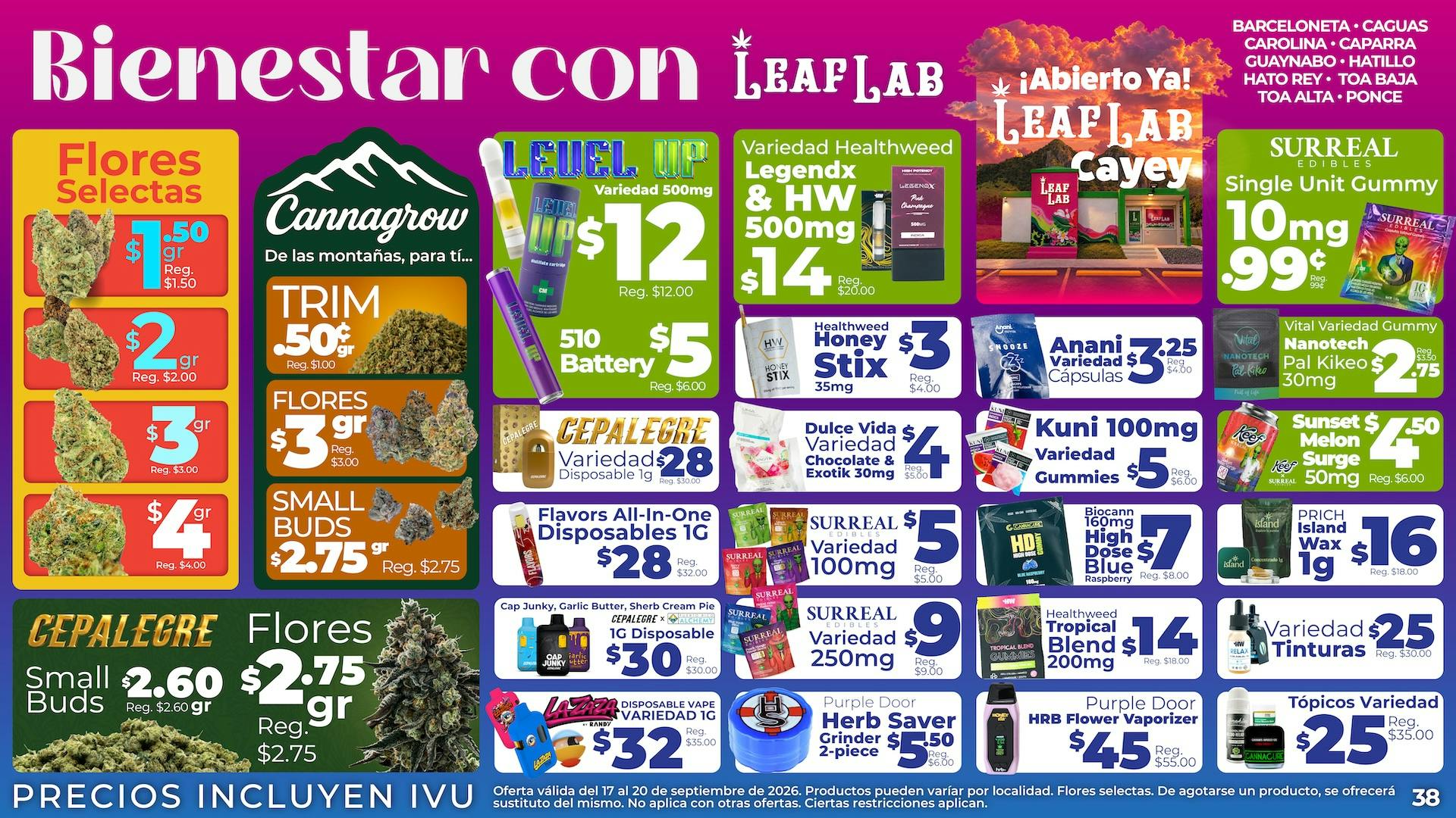 Leaf Lab - Toa Alta 🧘 Bienestar con Leaf Lab - Ofertas 🍃