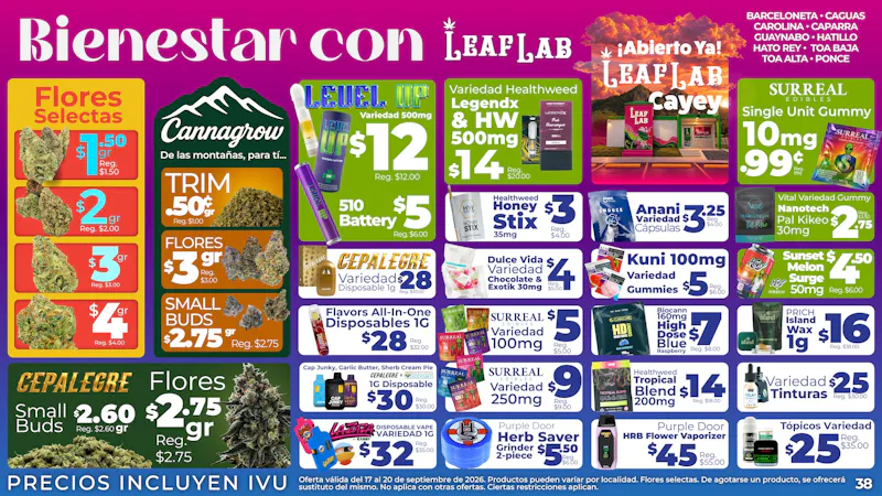 Leaf Lab - Toa Alta 🧘 Bienestar con Leaf Lab - Ofertas 🍃