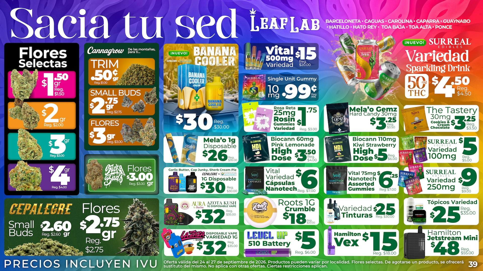 Leaf Lab - Toa Alta 👽 Sacia tu Sed 💦 - Ofertas Leaf Lab 🛸