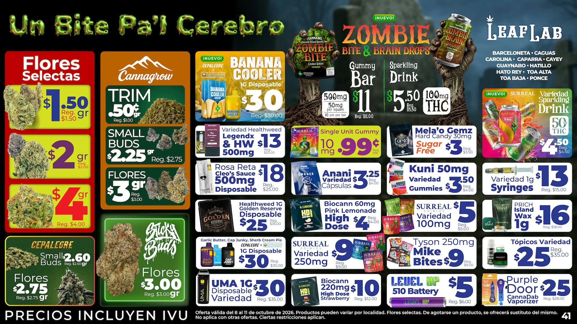 Leaf Lab - Barceloneta 🧟‍♂️ Un Bite Pa'l Cerebro 🧠- Leaf Lab Ofertas