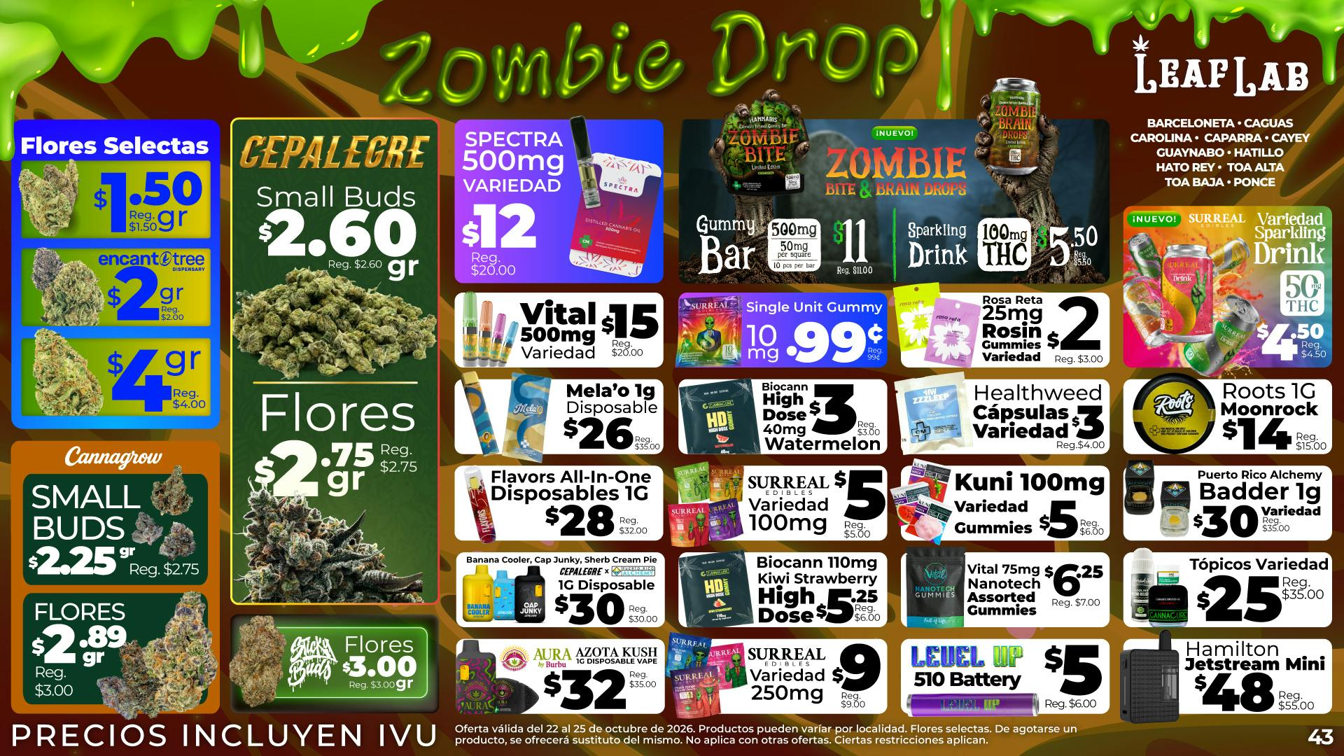 Leaf Lab - Toa Alta 🦴 Zombie Drop 🩸 - Ofertas Leaf Lab