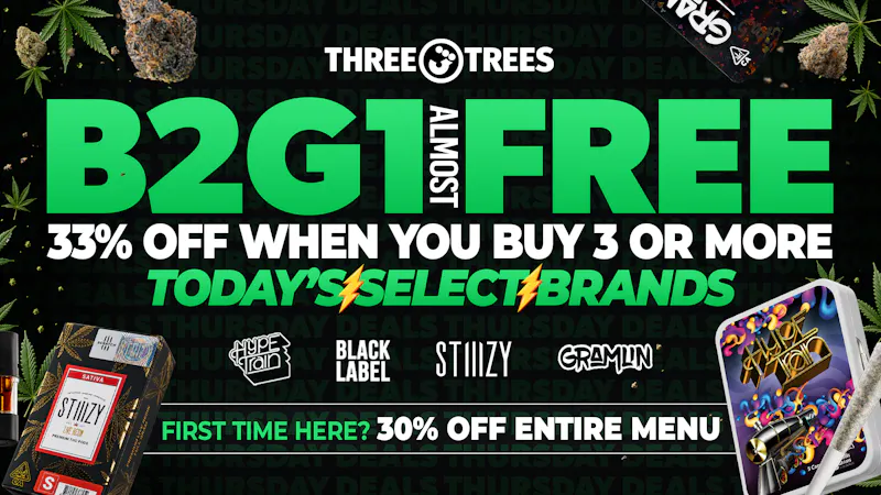 Three Trees - Oakland B2G1 Free (Almost), Mix N Match