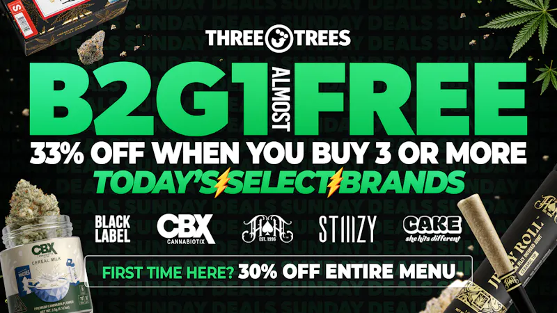 Three Trees - Oakland B2G1 Free (Almost), Mix N Match