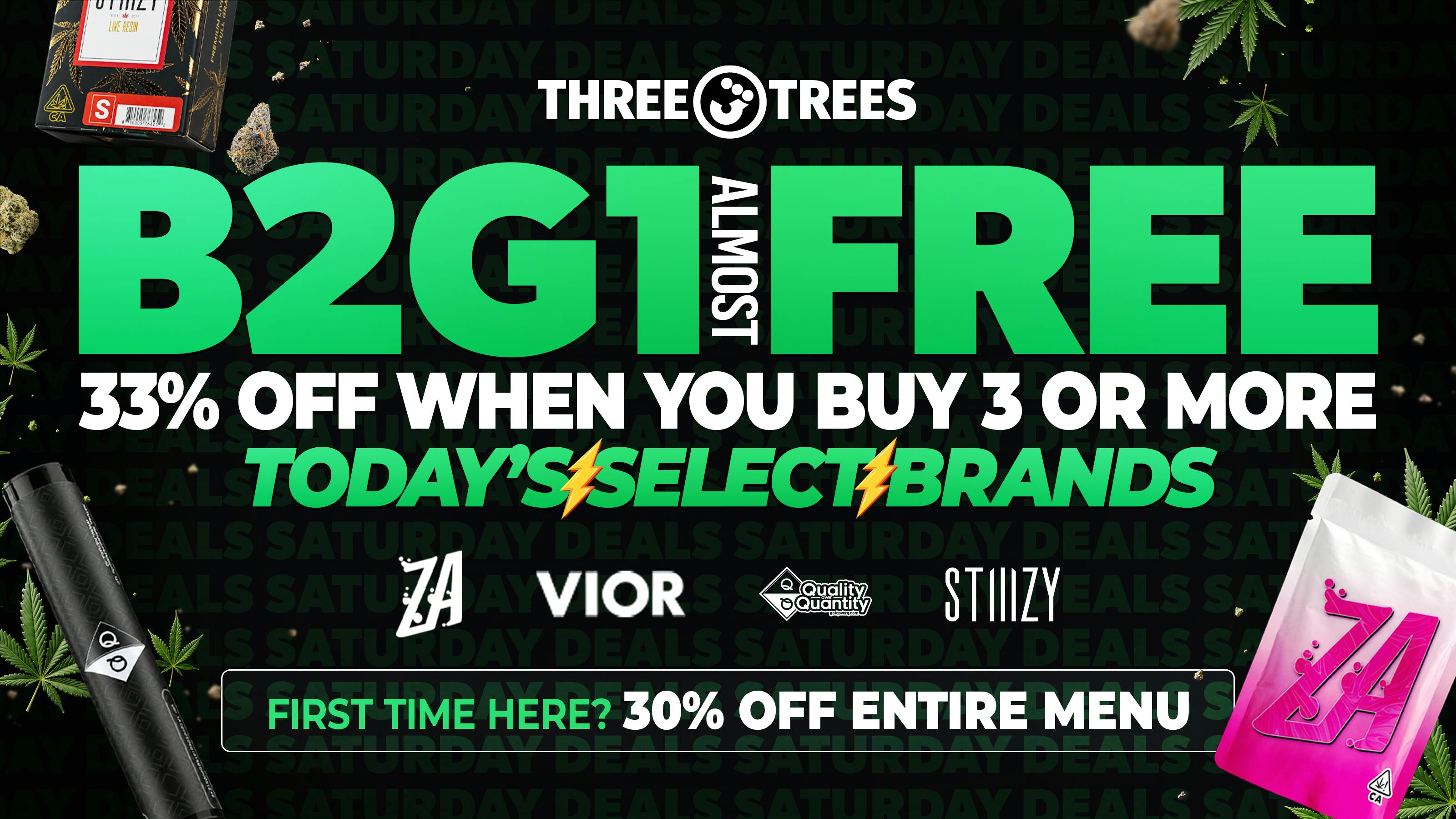 Three Trees - Vacaville B2G1 Free (Almost), Mix N Match