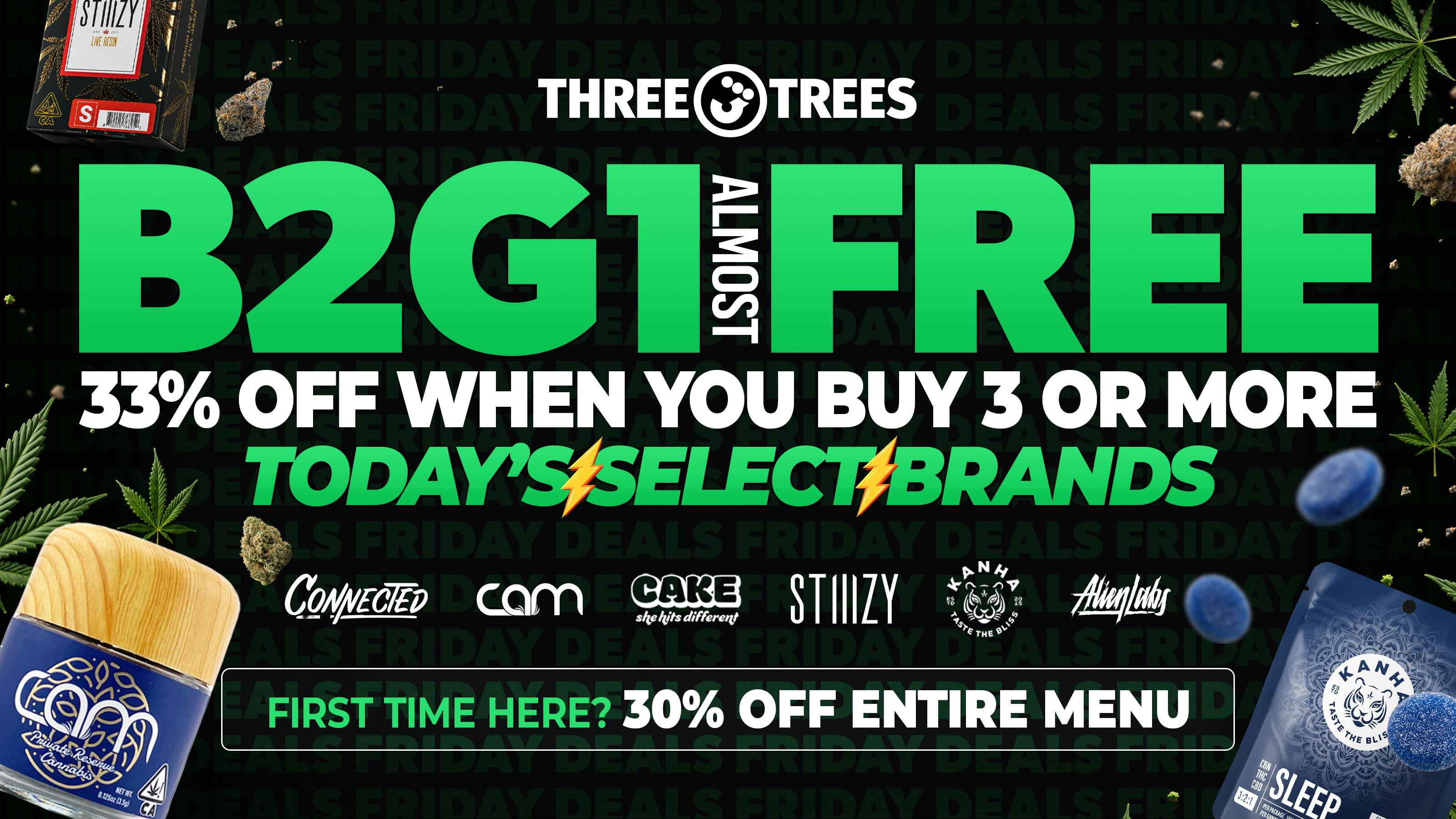 Three Trees - Oakland B2G1 Free (Almost), Mix N Match