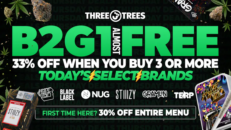 Three Trees - Oakland B2G1 Free (Almost), Mix N Match