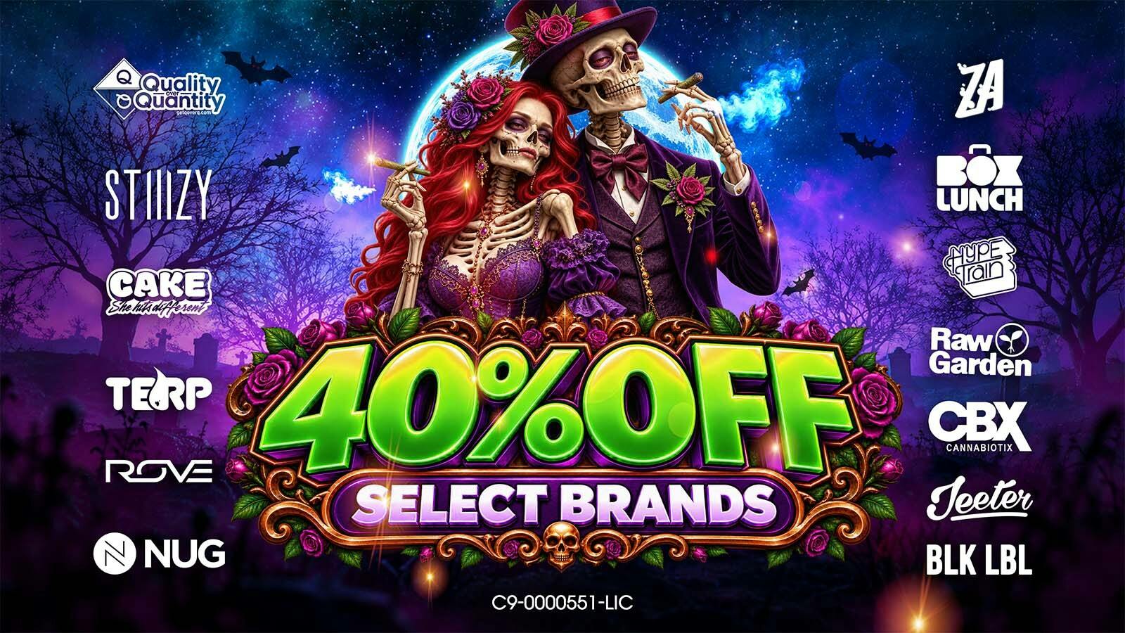Three Trees - Oakland 40% Off SELECT Brands - Pre Halloween Sale!