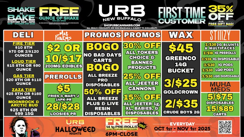 URB CANNABIS - NEW BUFFALO WE PRICE MATCH!!!!!!