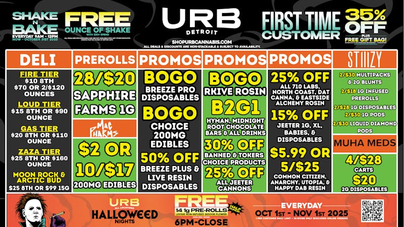 URB CANNABIS - DETROIT WE PRICE MATCH!!!