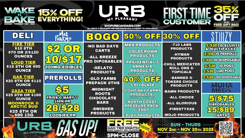 URB CANNABIS - MT PLEASANT WE PRICE MATCH!!!!!