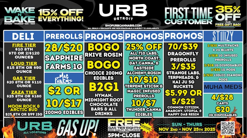 URB CANNABIS - DETROIT WE PRICE MATCH!!!