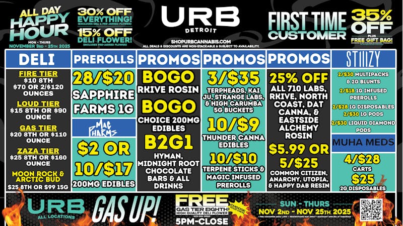 URB CANNABIS - DETROIT WE PRICE MATCH!!!