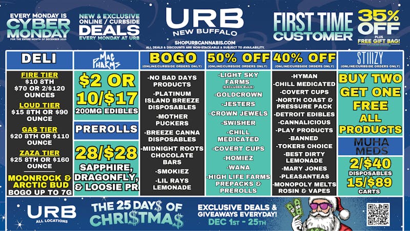 URB CANNABIS - NEW BUFFALO WE PRICE MATCH!!!!