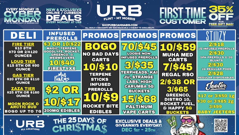 URB CANNABIS - MT. MORRIS - FLINT WE PRICE MATCH!!!