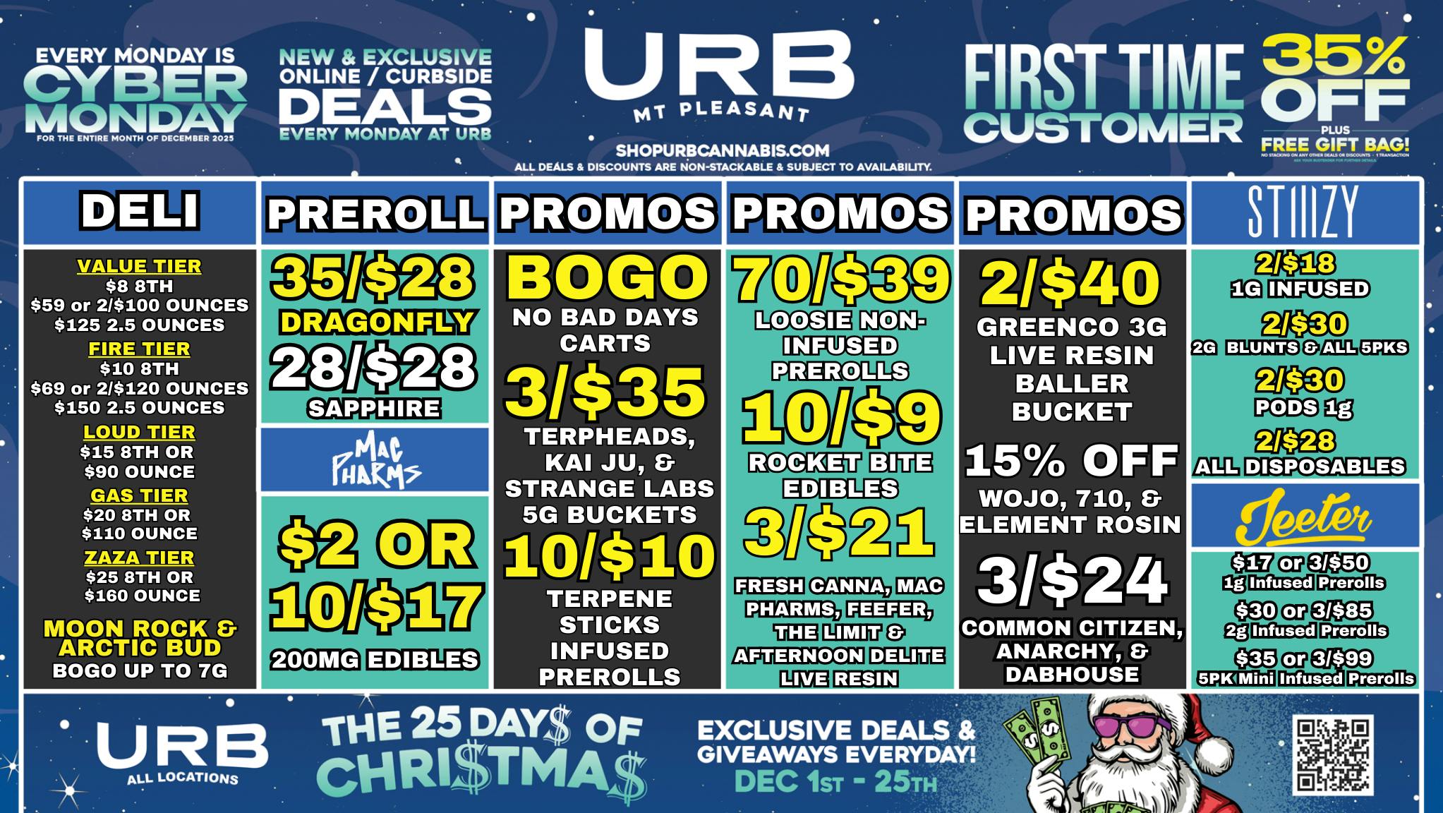 URB CANNABIS - MT PLEASANT WE PRICE MATCH!!