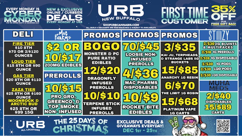 URB CANNABIS - NEW BUFFALO WE PRICE MATCH!!!