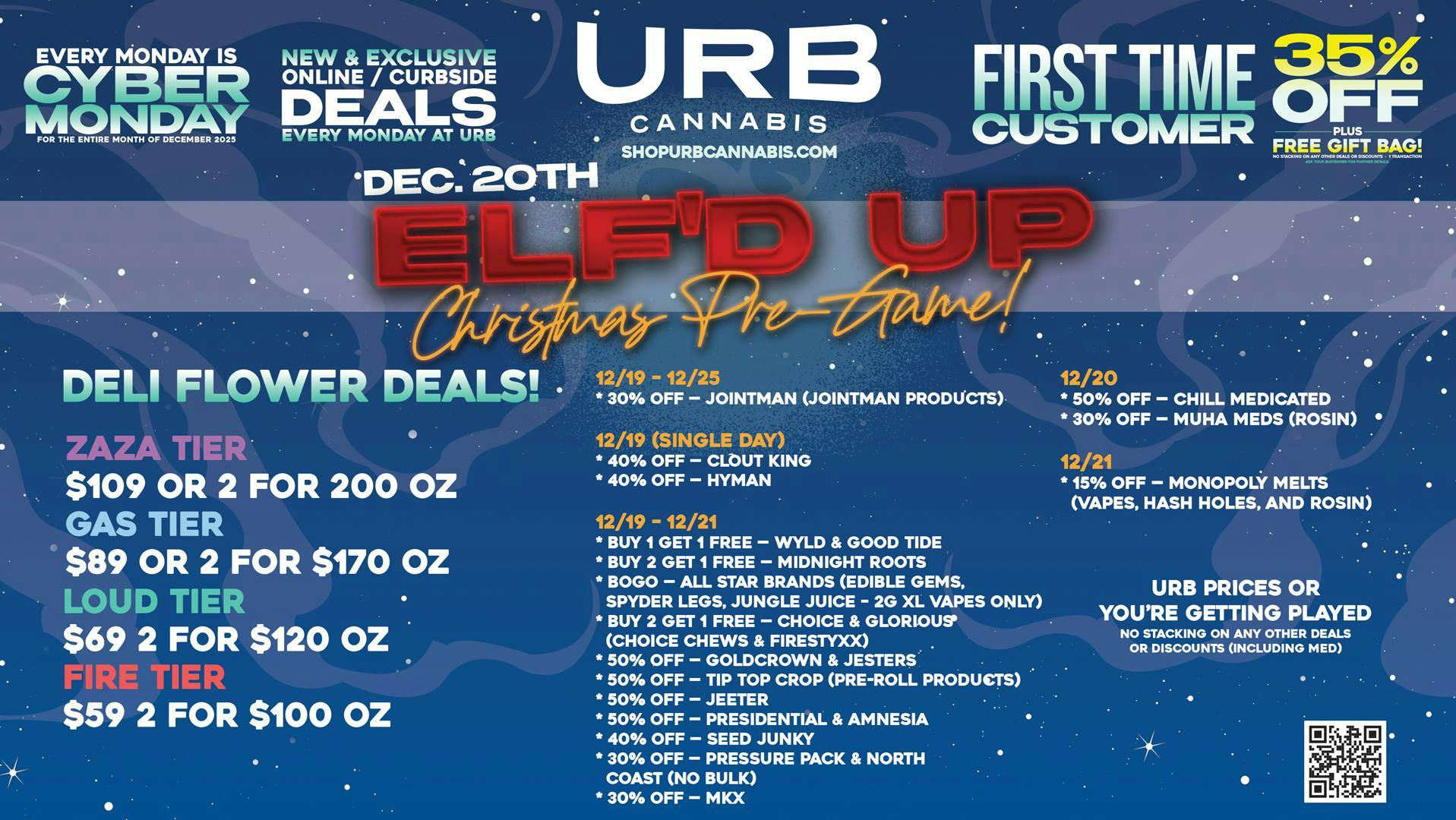 URB CANNABIS - MT. MORRIS - FLINT WE PRICE MATCH!!!