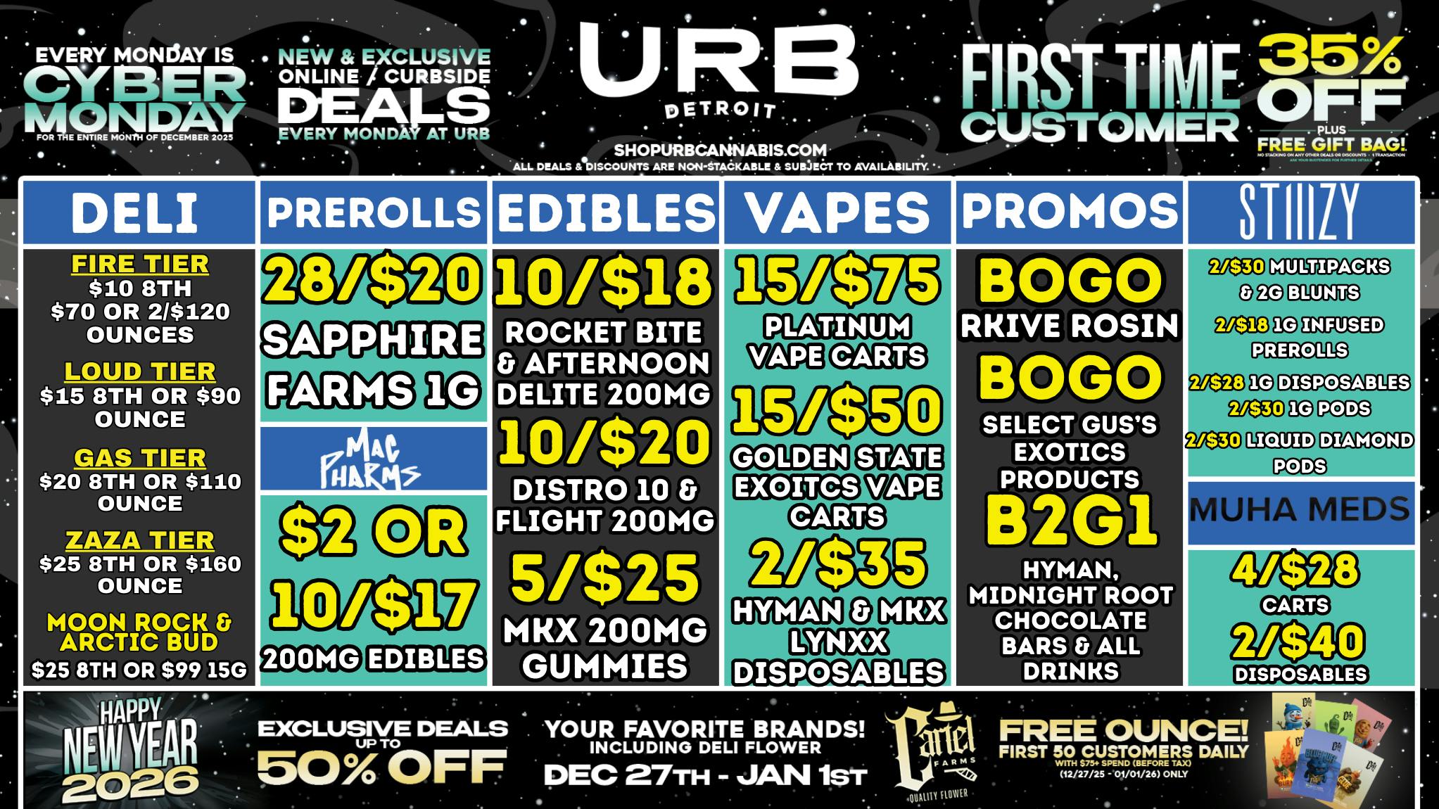 URB CANNABIS - DETROIT WE PRICE MATCH!!!