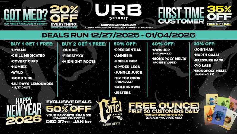 URB CANNABIS - DETROIT WE PRICE MATCH!!!