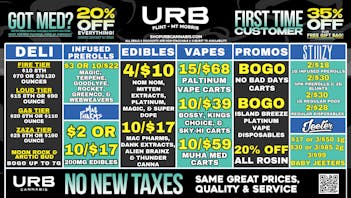URB CANNABIS - MT. MORRIS - FLINT WE PRICE MATCH!!!