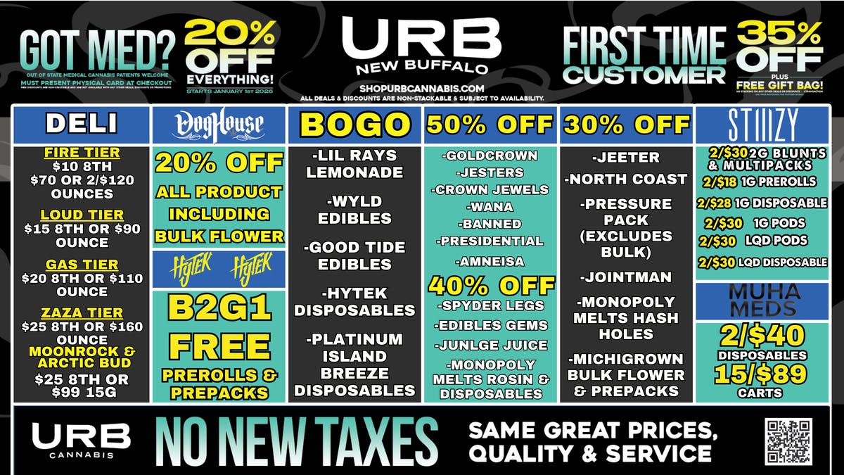 URB CANNABIS - NEW BUFFALO WE PRICE MATCH!!!!